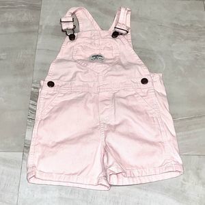 Oshkosh B'gosh 3TToddler Girl Pink Heart Pocket Overalls Shorts basics